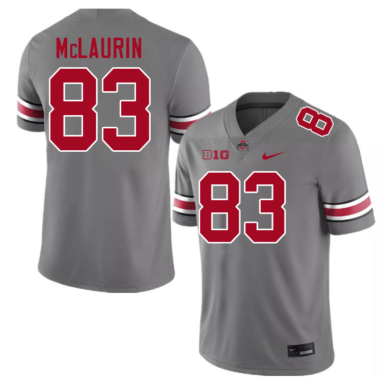 #83 Terry McLaurin Ohio State Buckeyes Jerseys Football Stitched-Grey